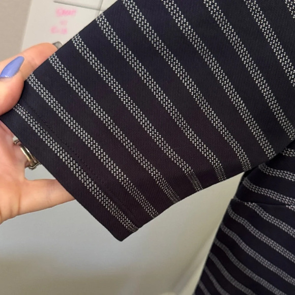 Banana Republic Navy Striped Midi Dress - Picture 3 of 10